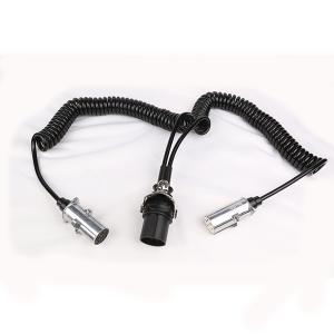 Quality Metal Plug Truck Trailer Wiring Trailer Parts 15 Pin To 2 * 7 Pin Smooth Surface wholesale