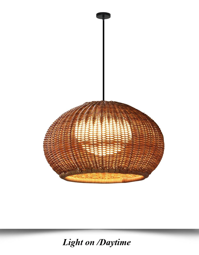 Hanging Rattan Lighting Chandelier Waterproof For Outdoor Tree