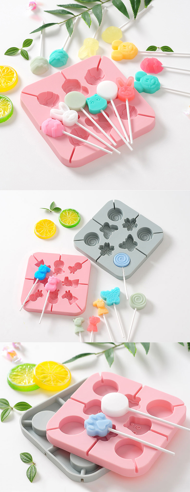 Sustainable Silicone Lollipop Molds BPA Free For Hard Candy