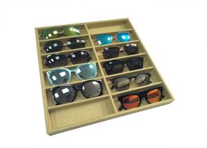 Quality Eco-friendly Linen Sunglasses Display Tray / Eyeglasses Storage Case wholesale