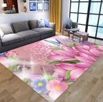 3D Printed Flower Butterfly Living Room, Bedroom Living Room Floor Carpets