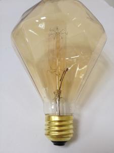 Quality diammond shape E27 E26 LED bulb light decorations lighting led globe lamp amber glass cover wholesale