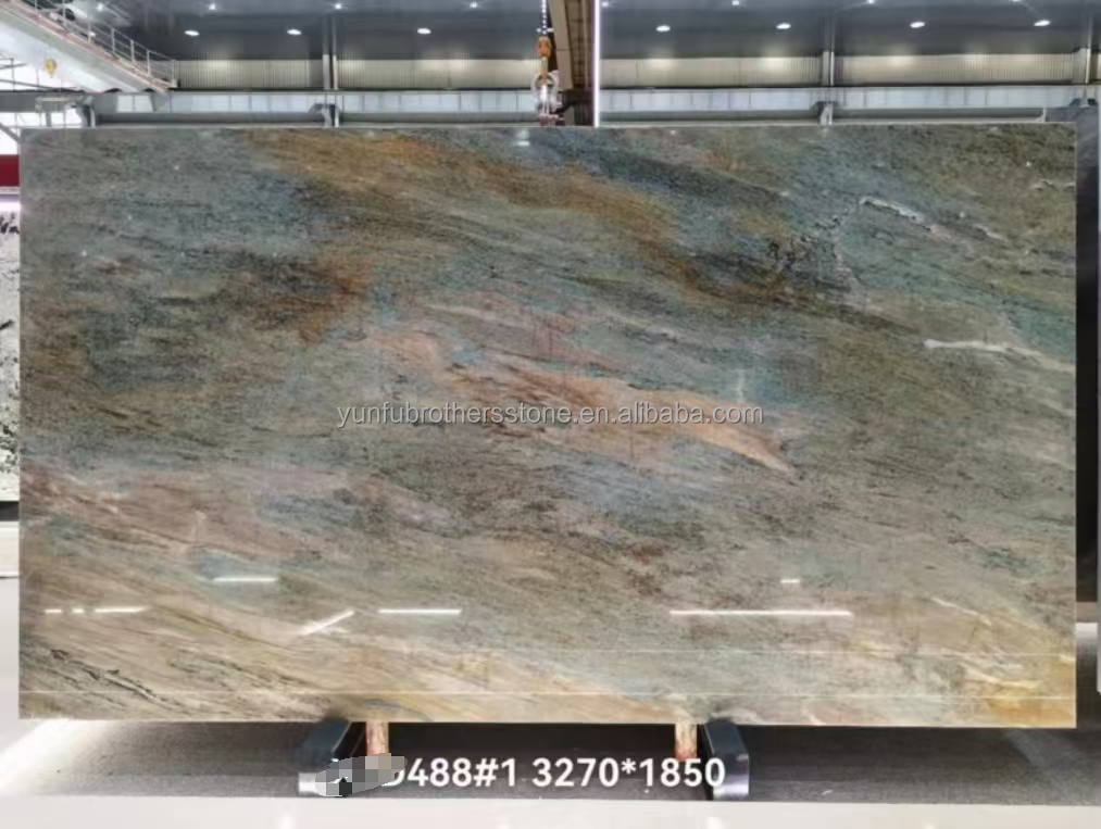 Amazon Blue Luxury Stone with Polished Surface Modern Home Countertops and Wall Decor