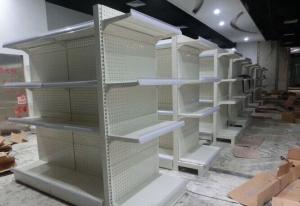 Quality Pegboard Supermarket Metal Shop Display Shelves Cold Rolled Steel Durable wholesale