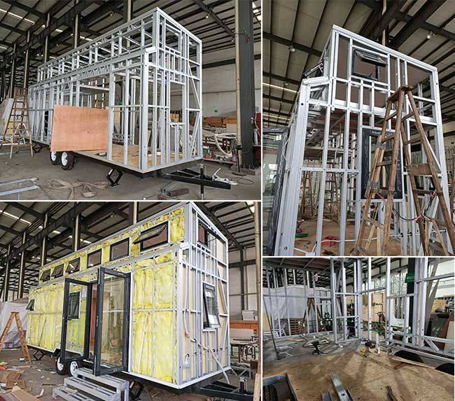 AS/NZS/US Standard Light Steel Prefab Tiny House On Wheels Modular Home Kit