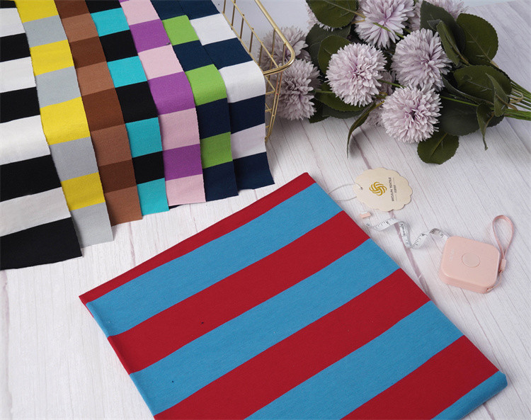 Healthy And Breathable Wear-Resistant And Natural Striped Knit Fabric For Polo Shirt