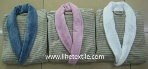 Quality bathrobe , bath shirt , yellow , blue , white color , 100% cotton wholesale