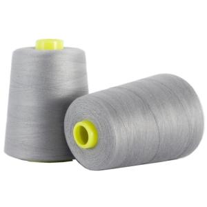 Quality Red 100 Spun Polyester Sewing Thread Anti - Bacteria For Embroidery / Weaving wholesale