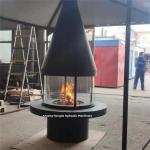 Western Style Central Wall Mounted Hanging Fireplace Wood Burning Stove With