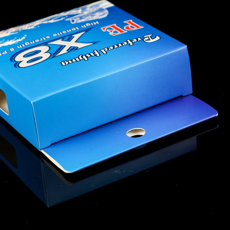 Fishing Gear Packaging Custom Folding Fishline Cardboard Paper Box with Custom Design