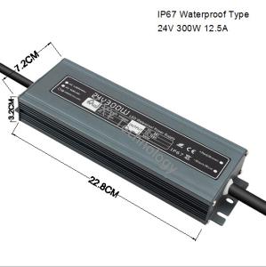 Quality 24V 300W Waterproof LED Power Supply IP67 12.5A For Washing Wall Light wholesale
