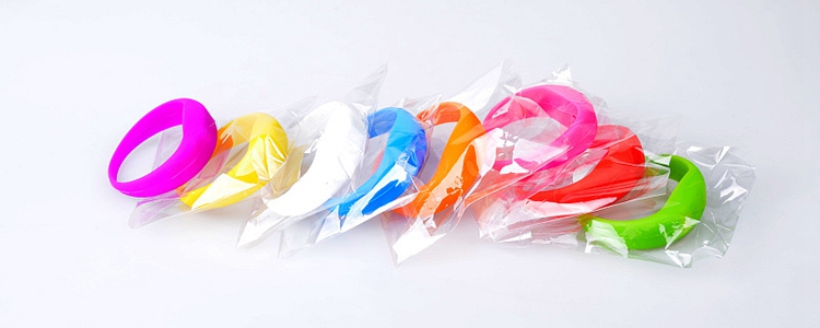 Programmable Blue Led RFID Silicone Bracelets Glow Motion For Membership Management