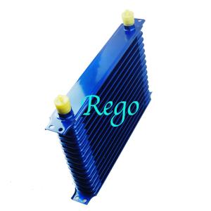 Quality Stacked Plate Universal Transmission Oil Cooler Kit Heavy Duty Blue Color wholesale
