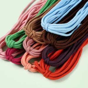 Quality Blue Brown 6mm Braided Cotton Rope For Garment Drawstring wholesale