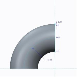 China 3.5 Exhaust Titanium Bends 45 Degree 90 Degree 180 Degree Titanium Elbow on sale