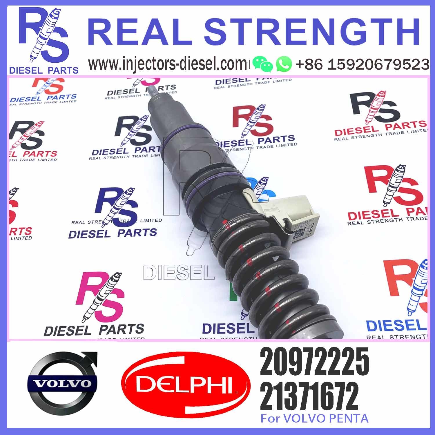 D13 Common Rail Fuel Injector 20584345 20972225 21340611 21371672 BEBE4D24001 Assembly for Delphi V-O-L-V
