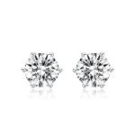 Classic Design 18k Lab Grown Diamond Earrings Jewelry NGTC Certified Round shape