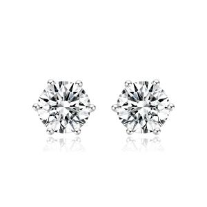 Quality Classic Design 18k Lab Grown Diamond Earrings Jewelry NGTC Certified Round shape diamond Earrings wholesale