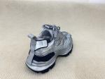 Fashion Comfort Sneakers With Mesh Upper Authentic Leather And Lacing Silver