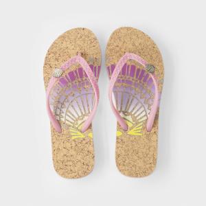 Quality Ladies Beach OEM Slip Resistant EVA Flip Flop With Seashell Printed wholesale