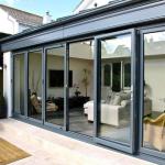 Custom Aluminium Bi Folding Patio Doors Energy Saving For Exterior Patio