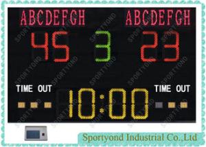 Quality Wireless Water Polo Scoreboard With Led Team Name Display Green / Yellow wholesale