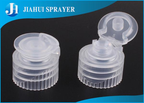 Screw Ribbed Flip Top Bottle Caps Standard PP For Shampoo Bottle , 18mm 20mm