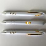 White color plastic silk printing LOGO ballpen