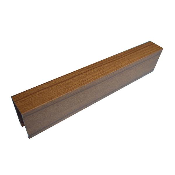 Wood Metal Rectangle Aluminum Veneer Panel , Decorative Materials Aluminum Solid