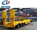 2 Axles 3 Axle 4 Axle Heavy Duty Hydraulic Low Loader Semi Trailer for Heavy