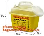 BIOHAZARD WASTE CONTAINERS, PLASTIC STORAGE BOX, MEDICAL TOOL BOX, SHARP