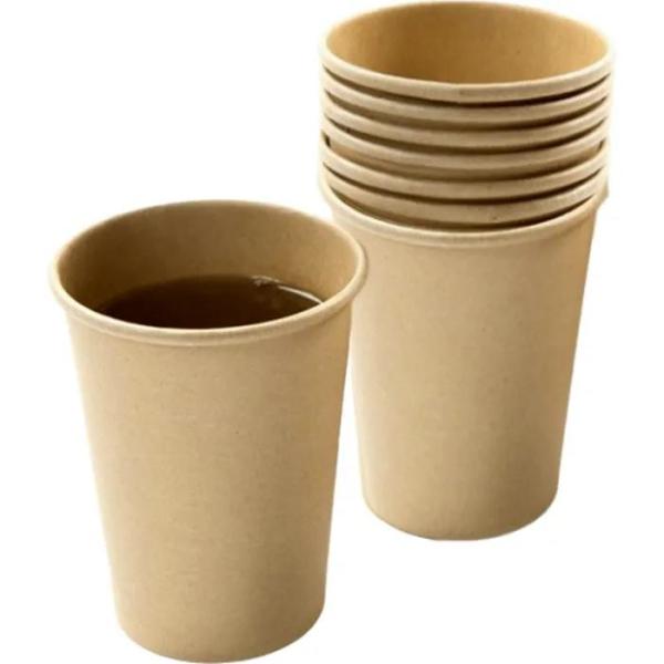 Insulated Lining Printed 18oz Biodegradable Kraft Paper Cups Hot Beverage