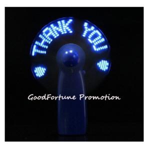 Quality Customed Cheap promotional Eco ABS message led flash desk hand mini fan printed logo gift wholesale