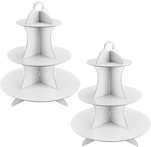 Quality Party White 3 Tier Dessert Round Cupcake Holder Tower wholesale