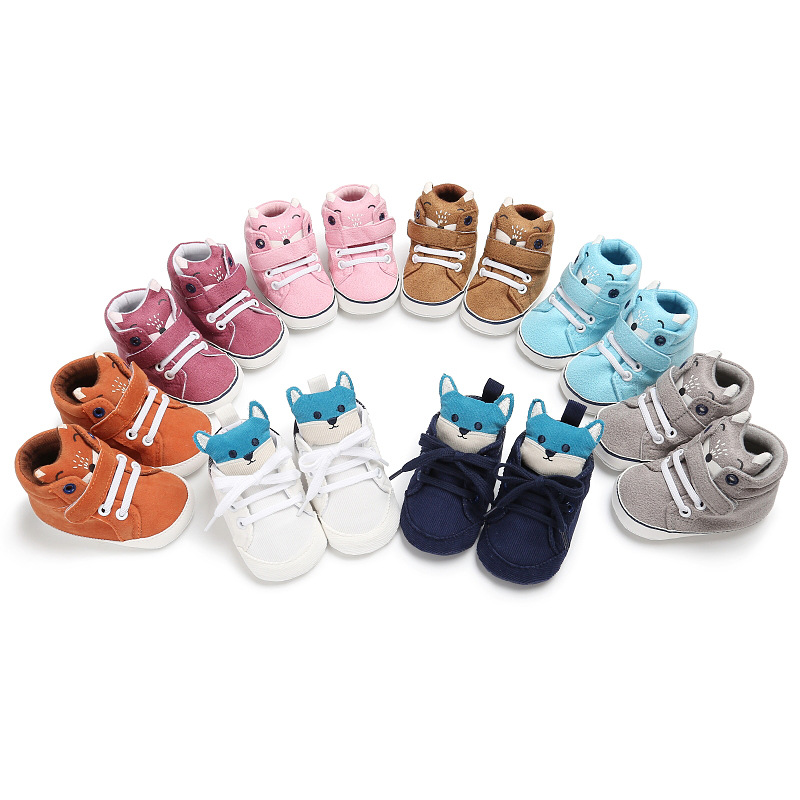 New designed Cotton fabric Cute Cartoon 0-2 years prewalker shoes baby