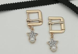 Quality Rectangle / Oval Small Shoe Buckles , Zinc Alloy Gold Metal Buckle Fashionable wholesale