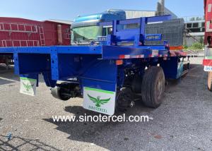 Quality SINOTERCEL 3 Axles Semi Trailer 30t Flatbed Trailer Semi Truck wholesale
