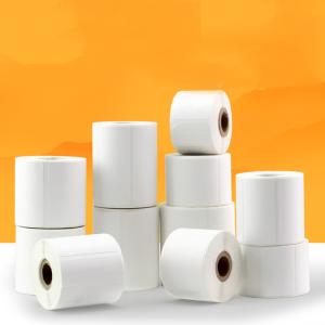 Quality Glossy Surface Thermal Label Rolls Waterproof For Durable Printing wholesale