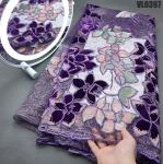 Supoo 2023 Luxury Velvet Lace for Wedding Embroidery Velvet Fabric Tulle Lace