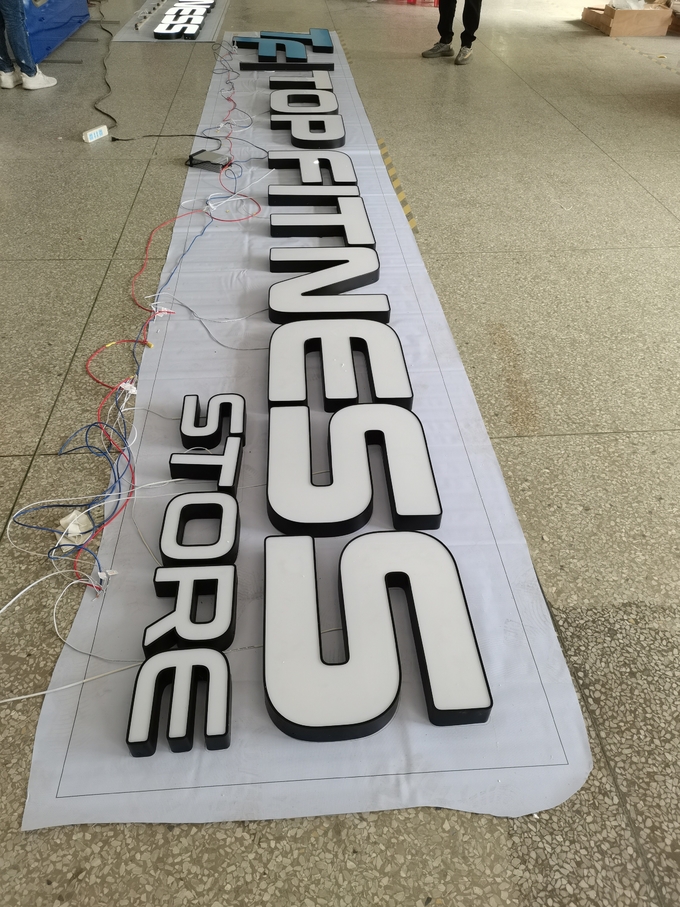 12mm-100mm 3D LED Letter Signs IP65 For Hospitals / Mall 50000 hours Lifetime