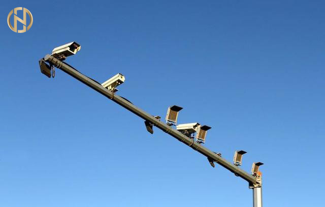10-35M Height CCTV Camera Pole Galvanized Steel Security Camera Pole