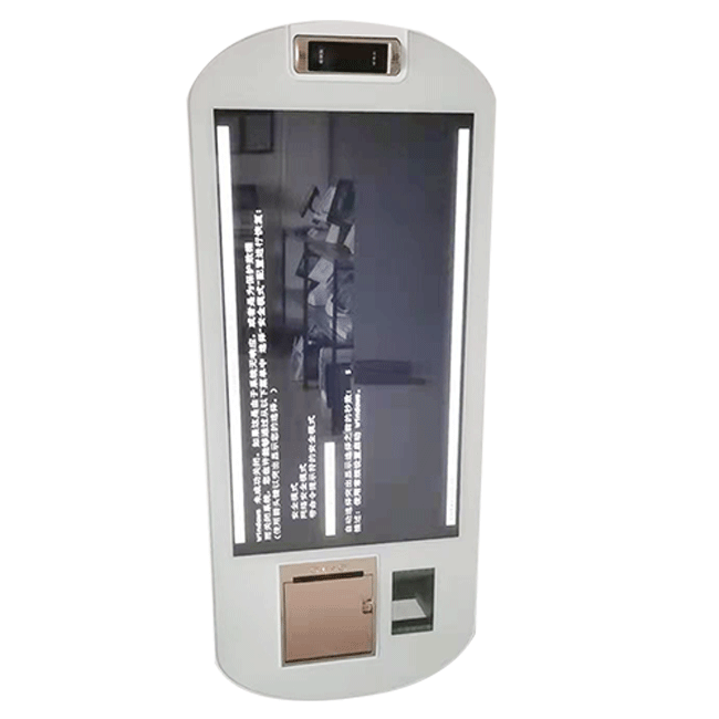 Max White Metal Wall Fast Food Payment Kiosk with Qr-code Scanner and Thermal Printer