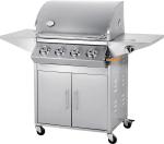 Factory price kitchen bbq easy grill slow burning 4 burners gas stainless steel