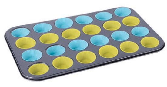Hot selling customized Classic Non stick 6,24 cups muffin pan /cake mold with Paper Cup