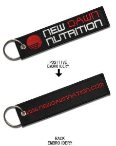 Quality Letter Type Embroidered Keyring Environmental Friendly Unique Design wholesale