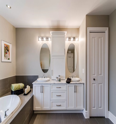 72 Inches Rectangle Solid Surface Double Sink Bathroom Vanity with Customization