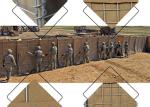 Square Defense Bastion , Welded Mesh 0.3mm Military Sand Wall