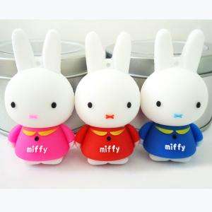 Quality 4GB Miffy Rabbit Cartoon USB Flash Drives, Animal Soft PVC USB Memory wholesale