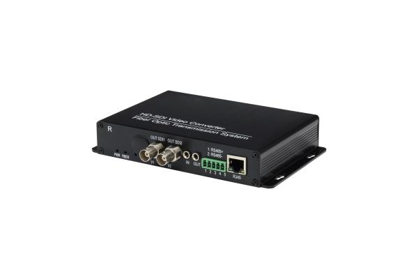 AC Input Coupling 2channel HD SDI To Fiber Converter Transmission Distance 20 /