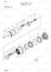 Quality HITACHI EX55UR-3 ZX55UR ZX55UR-HHE Excavator Travel Drive Catalog 0732201 wholesale